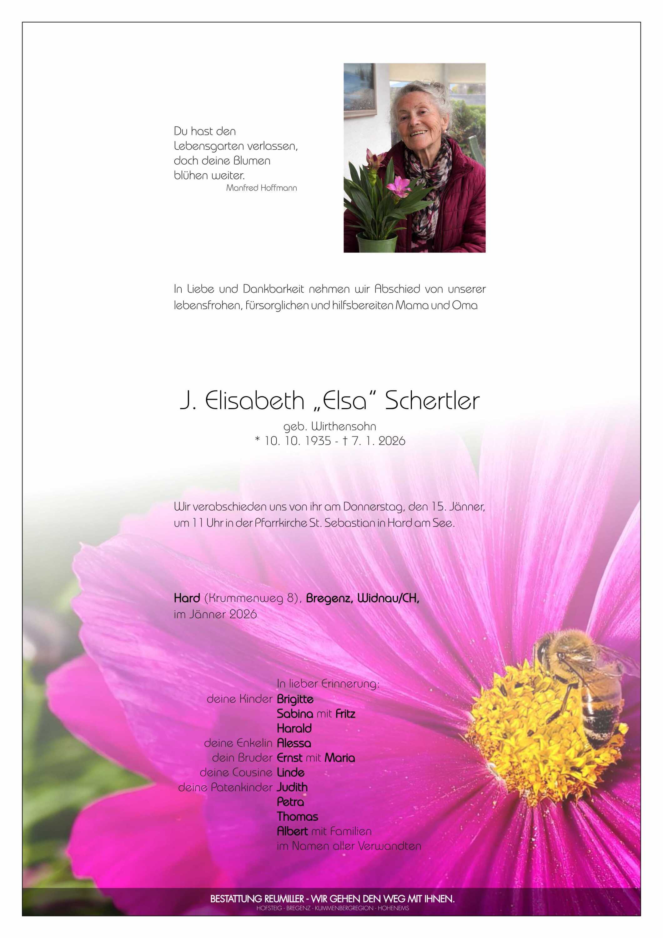 Johanna Elisabeth Elsa Schertler